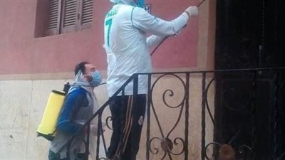 إغلاق ضريح القنائي عقب تطهيره ورش الشوراع لمواجهة كورونا