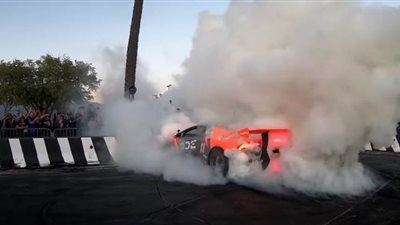 سيارة لامبورجيني هوراكان المعدَّلة تتعرض للتلف بعد اشتعال النيران | فيديو