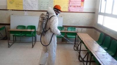 استمرار تطهير وتعقيم المدارس والمنشآت التعليمية بمطروح | صور