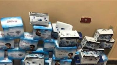 مصادرة 4700 جاونتى وماسك داخل مخزن لتجارة المستلزمات الطبية بالجيزة