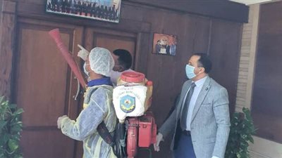 تطهير وتعقيم مباني ومنشآت جامعة دمنهور | صور