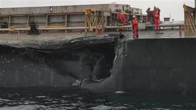 تصادم سفينتين في مضيق جناق قلعة التركي|فيديو