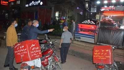 تحرير 50 محضر إشغال طريق ومصادرة 30 شيشة وغلق كافتيريا بالقليوبية