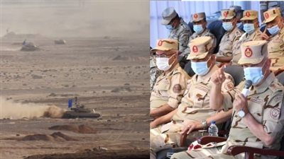 رئيس أركان حرب القوات المسلحة يشهد مراحل المشروع التكتيكى لإحدى وحدات الجيش الثالث الميداني