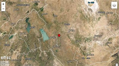 زلزال بقوة 4 درجات يضرب ولاية قونية التركية