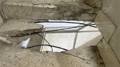 انهيار جزئي بعقار سكني فى المحلة دون وقوع إصابات|صور