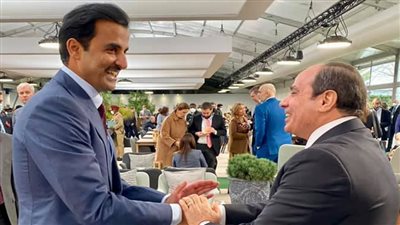  الرئيس السيسي يلتقي أمير قطر في جلاسجو