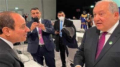  السيسي يلتقي رئيس أرمينيا في جلاسجو 
