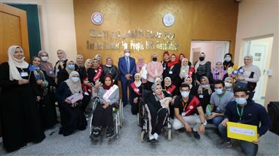احتفالية بمركز ذوى الإعاقة بجامعة المنصورة لاستقبال الطلاب الجدد