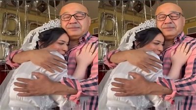 بكاء حجاج عبد العظيم في حفل زفاف ابنته | فيديو