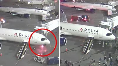 إخلاء طائرة ركاب في الولايات المتحدة بسبب حريق (فيديو)