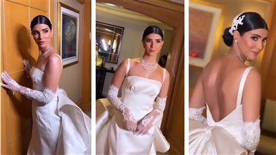 ريم سامي تخطف الأنظار بإطلالتها الملائكية في حفل زفافها، ومتابعون: أنيقة ولا غلطة 
