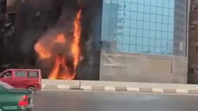 اللقطات الأولى لحريق هائل في عقار من 5 طوابق بشبرا الخيمة