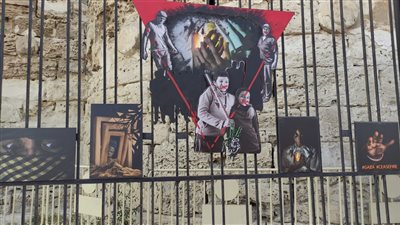 صور دعم غزة تتصدر معرض استاد الإسكندرية 