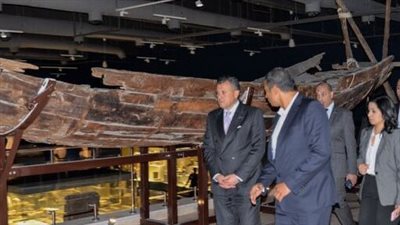 وزير السياحة يتفقد متحف شرم الشيخ لمتابعة سير العمل