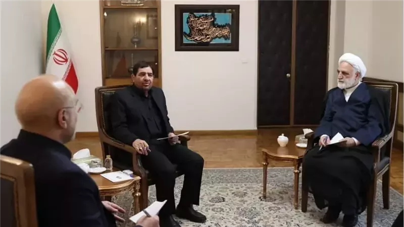 محمد مخبر في اجتماع،
