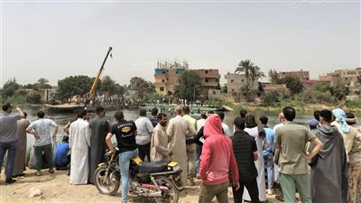 حادث معدية أبو غالب، الصحة: 9 مصابين و6 وفيات إثر سقوط الميكروباص بالنيل 