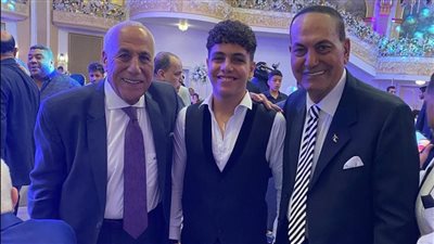 رئيس الزمالك وشيكابالا والونش في حفل زفاف نجل معتمد جمال (صور)