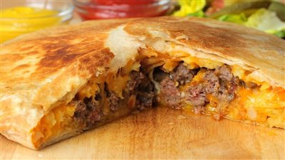 طريقة عمل تورتيلا البطاطس بحشو البرجر 