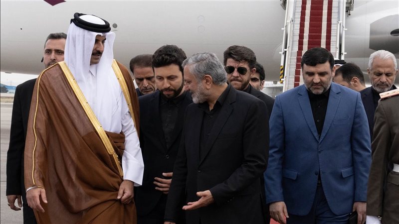 أمير قطر يصل طهران،