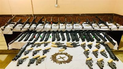 ضبط 59 سلاحا ناريا وتنفيذ 267 حكما قضائيا متنوعا بحملة أمنية بأسيوط