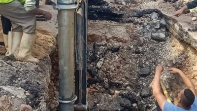 محافظة الجيزة: الانتهاء من إصلاح خط المياه اسبستوس بشارع اللبينى 