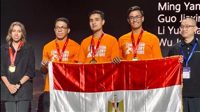 فوز فريقين بهندسة المنصورة بالمركز الأول في مسابقة هواوي العالمية بالصين