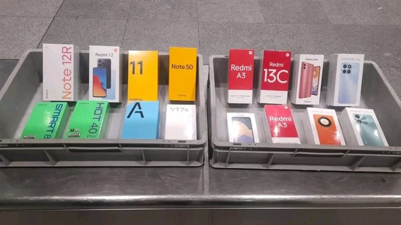 المضبوطات بحوزة رجال