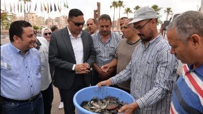 محافظ الدقهلية يشهد استلام مليون و250 ألف زريعة سمك بلطي 