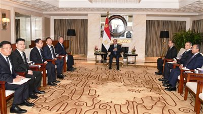 السيسي يلتقى رئيس الشركة الصينية العامة للهندسة المعمارية 