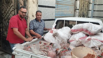 ضبط 21 طن مصنعات لحوم ودواجن وأسماك فاسدة بالجيزة (صور)