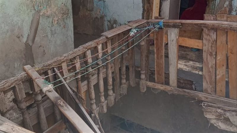 انهيار سقف عقار بالإسكندرية،