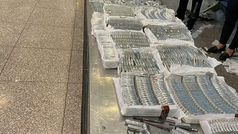 المضبوطات بحوزة رجال