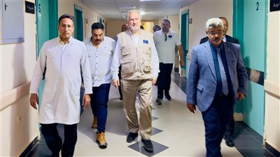 وفد الاتحاد الأوروبي يتفقد الجرحى الفلسطينيين فى مستشفى العريش