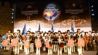الموسيقات العسكرية تشارك في المهرجان الدولي للطبول والفنون التراثية