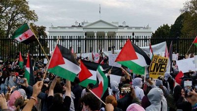 محتجون داعمون للفلسطينيين يعتزمون محاصرة البيت الأبيض، والأجهزة تستعد بـ