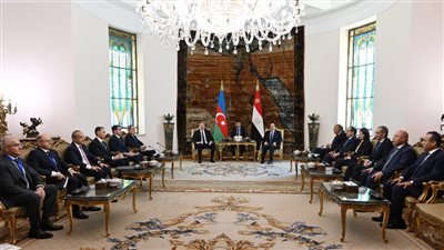  السيسي وعلييف يستعرضان في مؤتمر صحفي نتائج المباحثات المصرية الإذربيجية