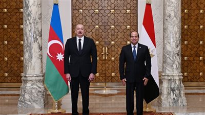 السيسي لرئيس أذربيجان: نتطلع لدفع علاقاتنا الاقتصادية والتجارية.. وعقد اجتماعات الدورة السادسة للجنة المصرية الأذربيجانية وتنظيم منتدى رجال الأعمال.. والقضية الفلسطينية صلب قضايا المنطقة 