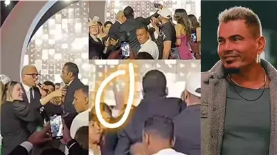 قرار صادم من نقابة المهن الموسيقية بشأن واقعة صفع عمرو دياب لـ معجب 