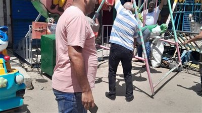 إزالة شوادر لبيع المواشي من الطريق العام بالهرم (صور)