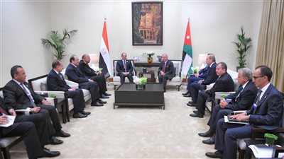  تفاصيل القمة المصرية الأردنية، الزعيمان يؤكدان ضرورة الوقف الفوري لإطلاق النار في غزة