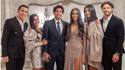 الظهور الأول لـ حسام غالي من فرح محمد هاني على شقيقة زوجته
