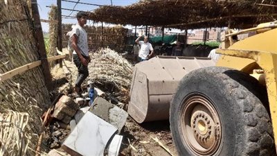 إزالة أبنية مخالفة خلال حملات بالشرقية 