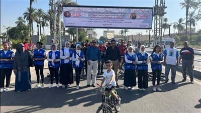 من أمام معبد الكرنك، انطلاق ماراثون دراجات برعاية رياضة الأقصر (صور)