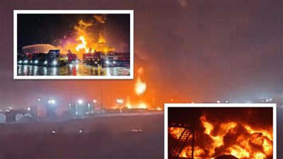 حريق هائل غرب أربيل في العراق بعد انفجار 12 صهريج نفط (فيديو وصور)