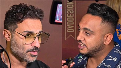 أحمد فهمي وأوس أوس في العرض الخاص لفيلم عصابة المكس (فيديو وصور)