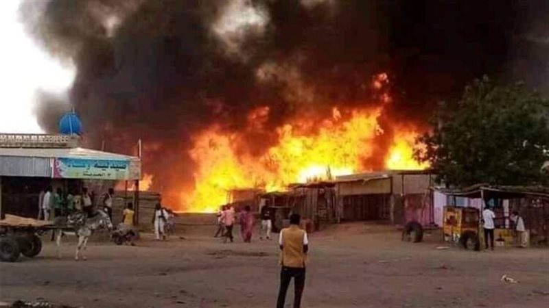 اندلاع النيران في