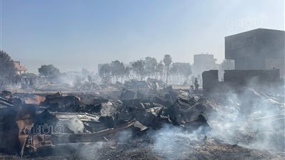 المباحث تستمع لأقوال شهود العيان بحادث حريق زرايب البراجيل