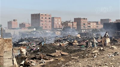 9 صور ترصد آثار حريق الزرايب في البراجيل 