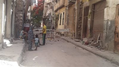 انهيار عقار بمنطقة اللبان في الإسكندرية 